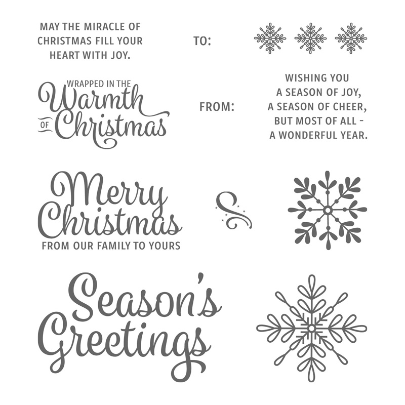 Image of Snowflake Sentiments stamp set
