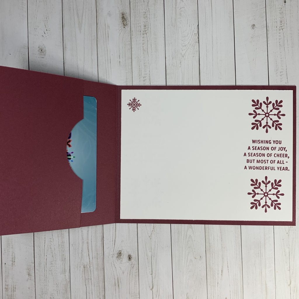 Image of inside of card