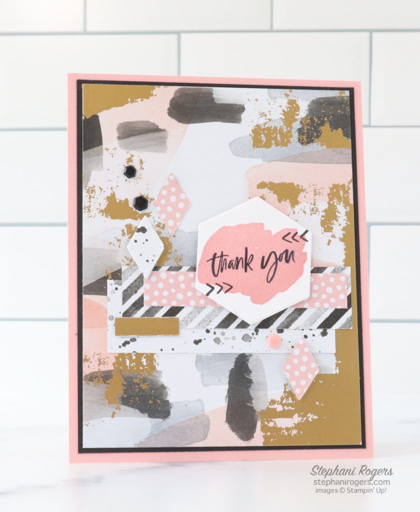 Handmade card using paper scraps