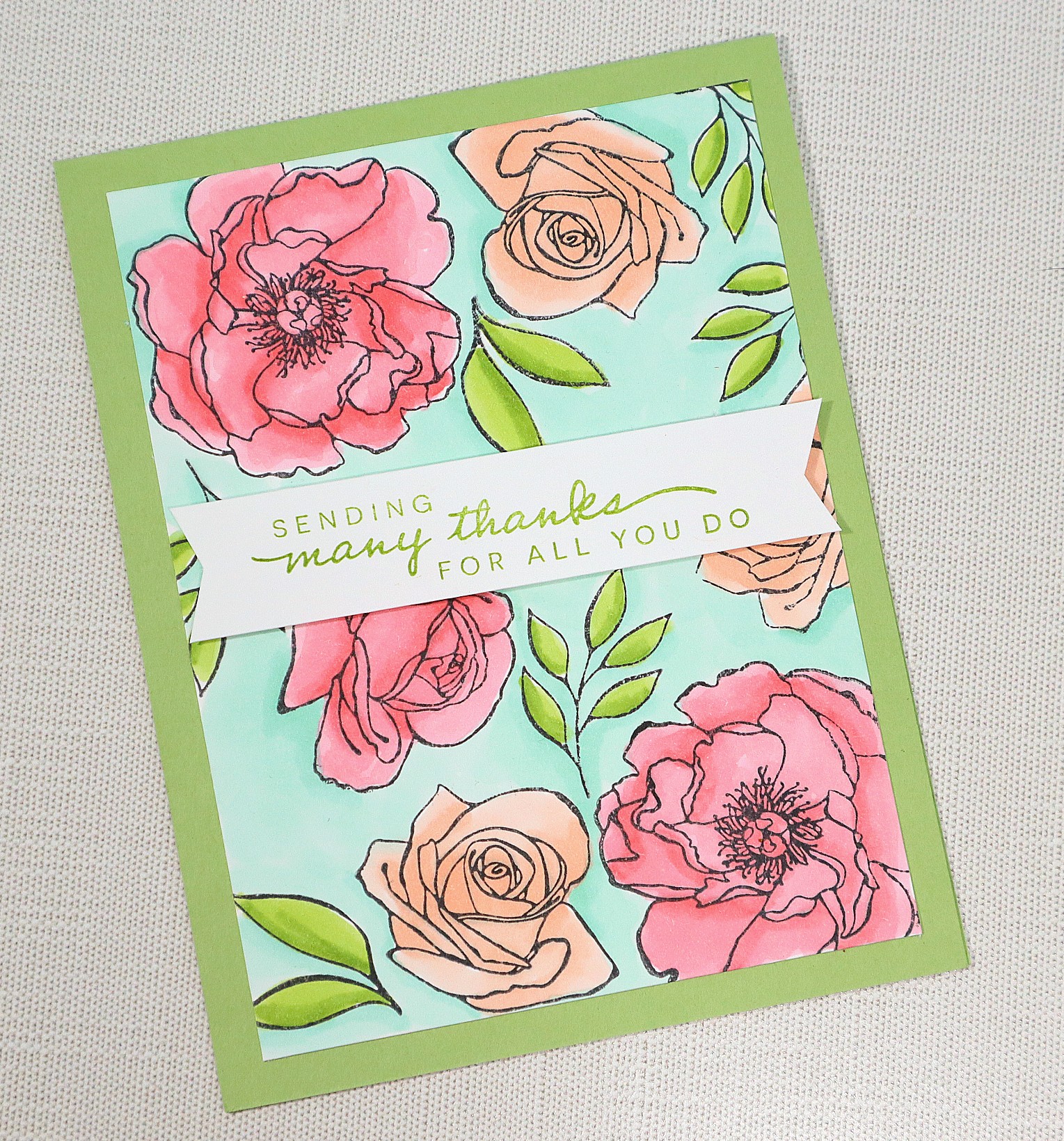 Create Card Backgrounds using Alcohol Markers