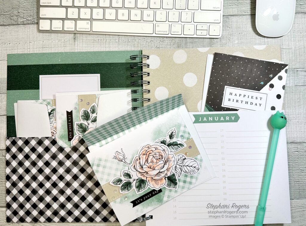 Birthday Card Kit on a desk